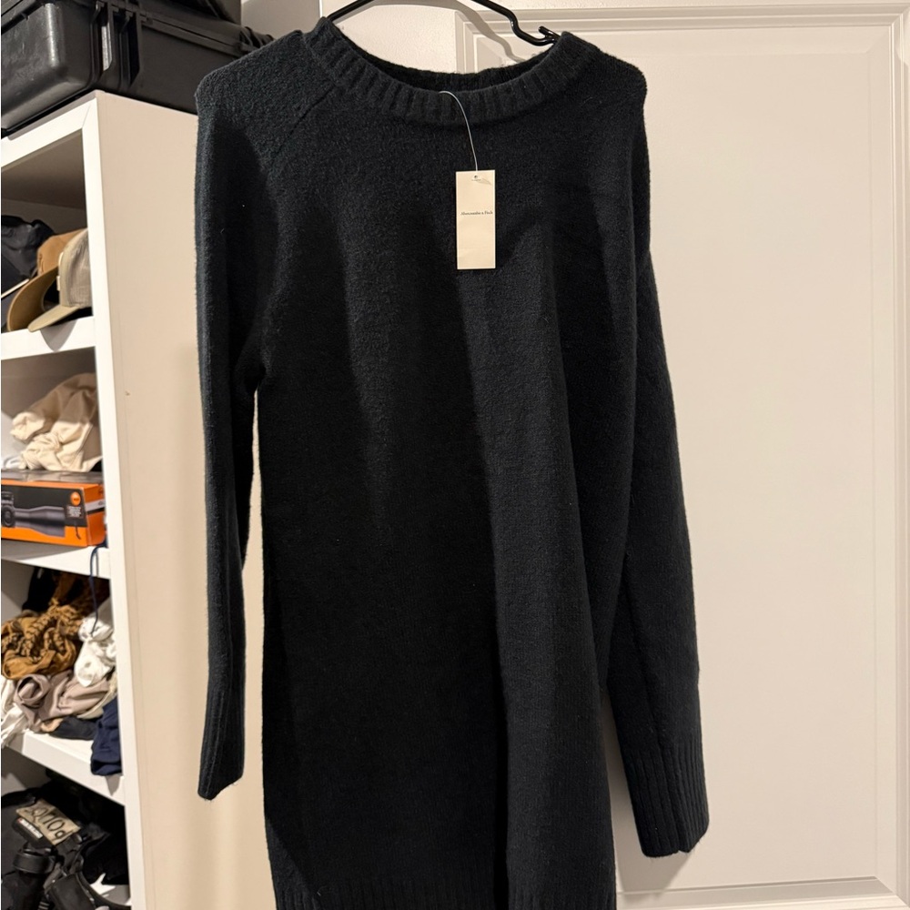 Abercrombie Black Knit Sweater Dress